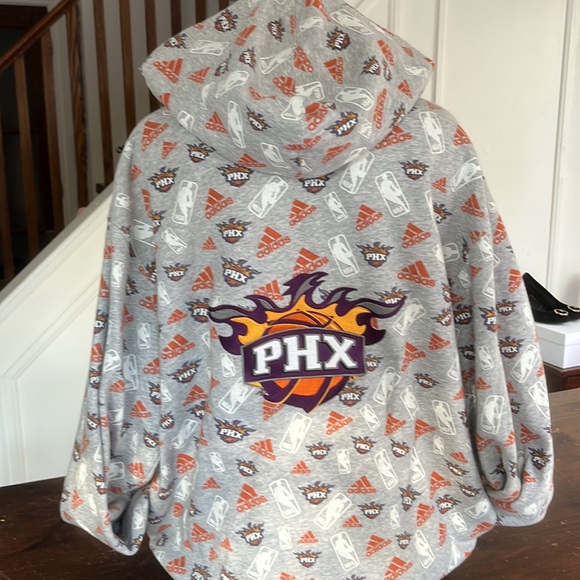 adidas NBA PHX basketball zip up grey hoodie - Picture 1 of 6